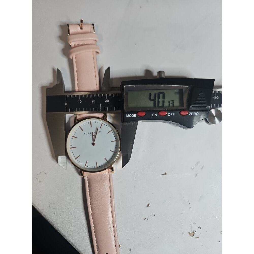 Rosefield Swiss Ladies Quartz Watch Rose Gold Bezel Pink Band New Battery Runs - Picture 7 of 9